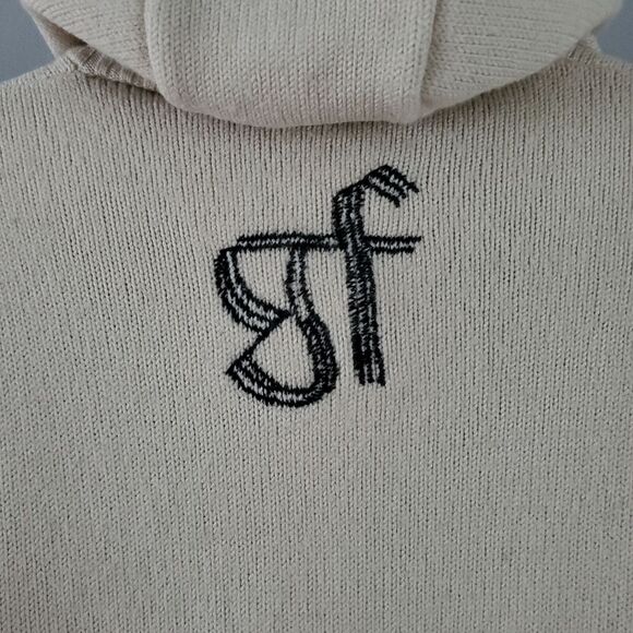 Gianfranco Ferré Vintage Fair Isle Aztec Heavyweight Hooded Full Zip Sweater - Picture 11 of 16